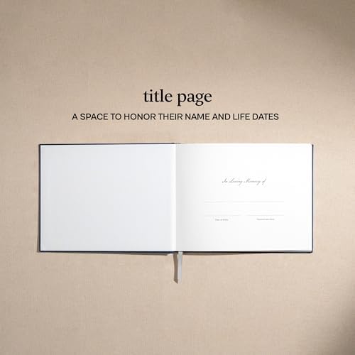Kunitsa Co. Funeral Guest Book for Memorial Service, in Loving Memory, Sage Cover - Image 5