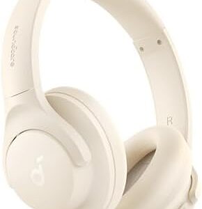 Soundcore by Anker Q20i Hybrid Active Noise Cancelling Headphones, Wireless Over-Ear Bluetooth, 40H Long ANC Playtime, Hi-Res Audio, Big Bass, Customize via an App, Transparency Mode (White)