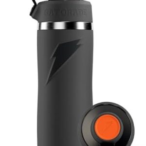 Gatorade 'Overtime' 22oz Stainless Steel Water Bottle, Twist Cap, Grey