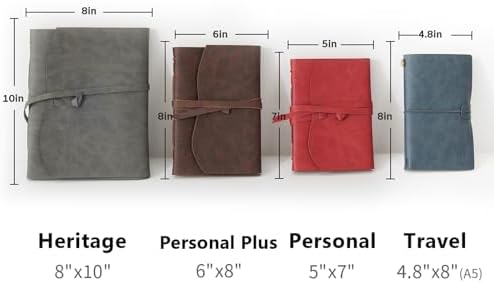 Leather Journal Notebook - Genuine Leather Journals for Writing 260 Pages 5x7.1 Inches Vintage Journal For Man and Women Gifts For Man Artist,Travel Journal,Brown - Image 3