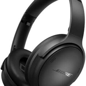 Bose QuietComfort Bluetooth Headphones, Wireless Headphones with Active Over Ear Noise Cancelling and Mic, Deep Bass, Up to 24 Hours of Playtime, Black