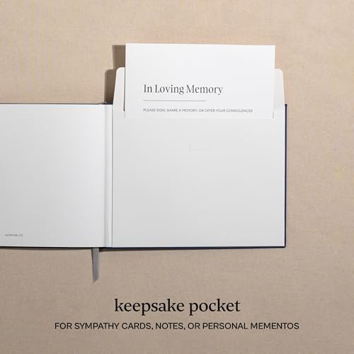 Kunitsa Co. Funeral Guest Book for Memorial Service, in Loving Memory, Sage Cover - Image 6
