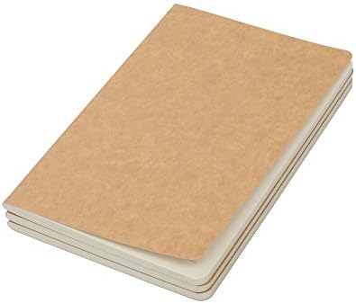 3 Pack Travel Journal Notebook for Travelers or School - Kraft Brown Soft Cover - 5.5” x 8.25” - 120 Blank Pages with60 Sheets - Image 2