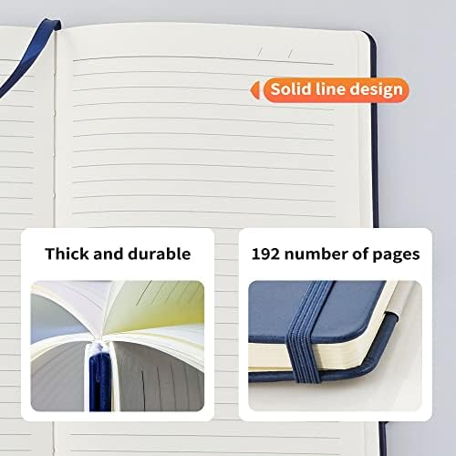 A6 Small Journal Notebook, Lined Pocket Notebook with Pen Holder, Mini Notebook Hardcover, 192 Pages, 3.9 inches * 5.5 inches Jurnal for Women and Man(1PACK Black) - Image 6