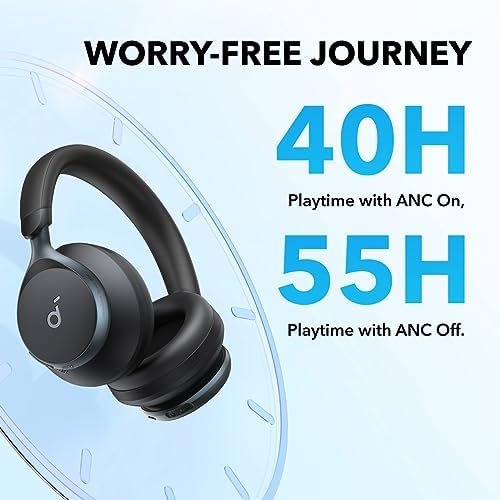 Soundcore by Anker, Space One, Active Noise Cancelling Headphones, 2X Stronger Voice Reduction, 40H ANC Playtime, App Control, LDAC Hi-Res Wireless Audio, Comfortable Fit, Clear Calls, Bluetooth 5.3 - Image 5