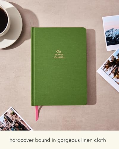 Kunitsa Co. Travel Journal - Guided Notebook for Travelers to Plan & Reflect on Vacations & Trips. Keepsake Travel Gift, Basil Green - Image 7