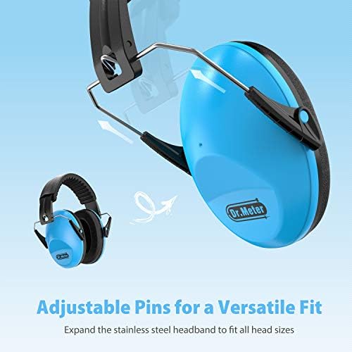 Dr.meter Noise Cancelling Headphones For Kids 2PACK, 27.4SNR Toddler Ear Protection Ear Muffs for Kid Hearing Protection, Noise Reduction in Monster Jam, Concerts, Fireworks, Autism Green & Blue - Image 3