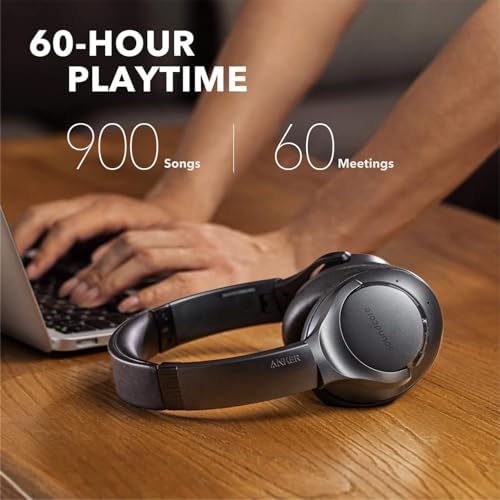 Soundcore Anker Life Q20 Hybrid Active Noise Cancelling Headphones, Wireless Over Ear Bluetooth Headphones, 70H Playtime, Hi-Res Audio, Deep Bass, Memory Foam Ear Cups, Travel, Office, USB-C Charging - Image 2