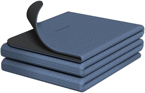 Readaeer Foldable Yoga Mat for Travel Folding Yoga Mat 6mm Thick with Carrying Bag, Non-Slip TPE Exercise Pilates Mat for 72" L x 24" W x 0.24 Inch - Image 7