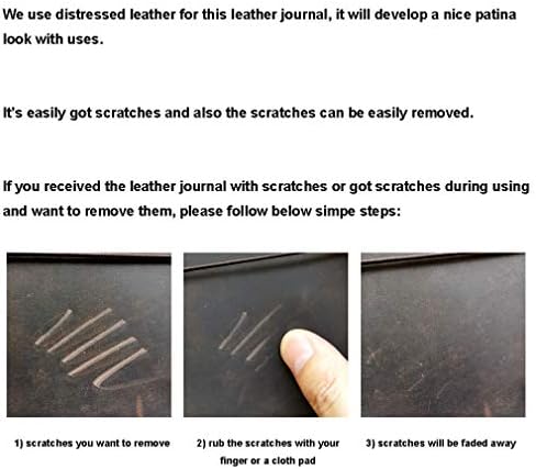 newestor Refillable Leather Journal Travelers Notebook - 8.5 x 4.5 Travel Diary with 5 Inserts + Pen Holder and Binder Clip, Standard Size, Brown - Image 7