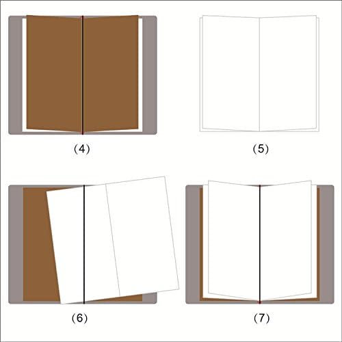 newestor Refillable Leather Journal Travelers Notebook - 8.5 x 4.5 Travel Diary with 5 Inserts + Pen Holder and Binder Clip, Standard Size, Brown - Image 9
