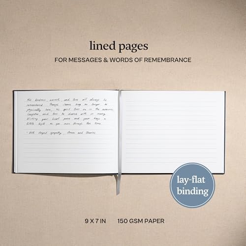 Kunitsa Co. Funeral Guest Book for Memorial Service, in Loving Memory, Sage Cover - Image 2