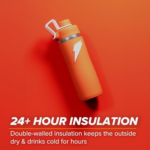 Gatorade 'Overtime' 22oz Stainless Steel Water Bottle, Twist Cap, Grey - Image 4
