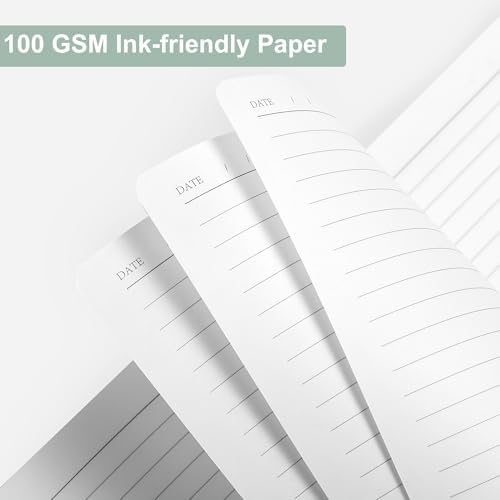 CAGIE Lined Journal Notebook for Women Men 320 Pages 100 Gsm Paper Thick Journaling Notebooks A5 Leather Journals for Writing Hardcover Journal Supplies for Work Note Taking Diary, 5.7x8.3 In, Green - Image 7