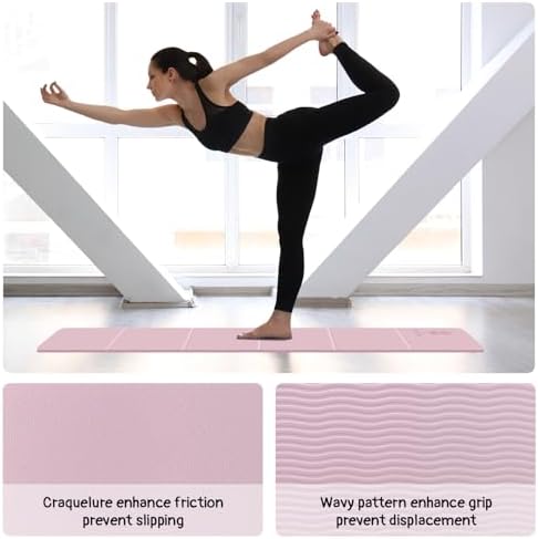 Foldable Yoga Mat for Travel -72''x24'' Portable 6mm/8mm Thick Fitness&Exercise Mat with Storage Bag, Non-Slip TPE Folding Workout Mat for Yoga, Pilates, Stretching, Home Fitness - Image 4