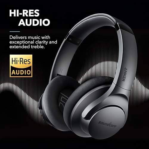Soundcore Anker Life Q20 Hybrid Active Noise Cancelling Headphones, Wireless Over Ear Bluetooth Headphones, 70H Playtime, Hi-Res Audio, Deep Bass, Memory Foam Ear Cups, Travel, Office, USB-C Charging - Image 4