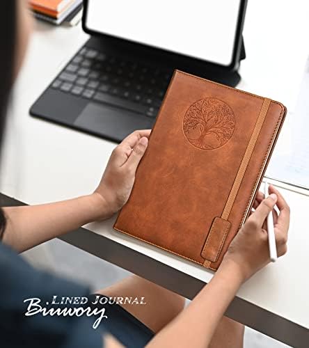 Lined Journal Notebook for Women Men,256 Pages A5 Hardcover Leather Journals for Writing,Travel,Business,Work & School,College Ruled Notebooks for Note Taking,Diary Notepad 5.7"×8.3"(Brown) - Image 7