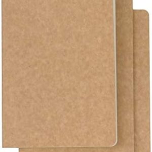 3 Pack Travel Journal Notebook for Travelers or School - Kraft Brown Soft Cover - 5.5” x 8.25” - 120 Blank Pages with60 Sheets