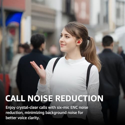 TOZO Hybrid Active Noise Cancelling Wireless Earbuds, 6 Mics ENC Clear Call, IPX8 Waterproof, in Ear Bluetooth 5.3 Headphones Stereo Bass Ear Buds 59H Playtime with LED Display 32 EQs via APP - Image 4