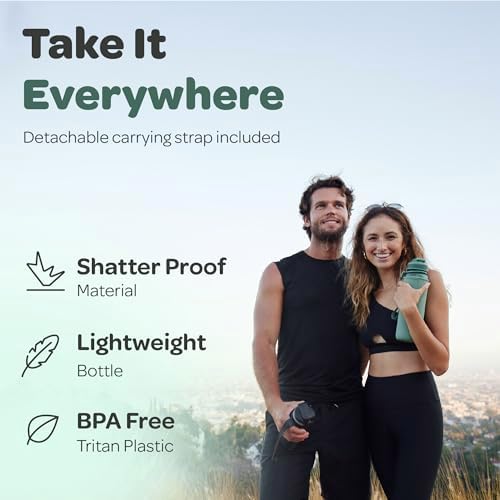 Hydracy Water Bottle with Time Marker -Large BPA Free Water Bottle & No Sweat Sleeve -Leak Proof Gym Bottle with Fruit Infuser Strainer & Times to Drink -Ideal for Fitness Sports & Outdoors - Image 3