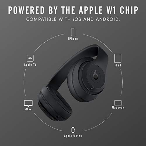 Beats Studio3 Wireless Noise Cancelling Over-Ear Headphones - Apple W1 Headphone Chip, Class 1 Bluetooth, 22 Hours of Listening Time, Built-in Microphone - Matte Black - Image 6