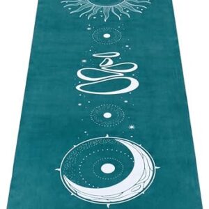 Yoga Mat 5mm Non Slip Suede & TPE - Eco-Friendly Fitness & Exercise Mat for Home Gym, Pilates, Hot Yoga, and Meditation - Lightweight Durable 72 x 24 inch Workout Mat for Women & Men