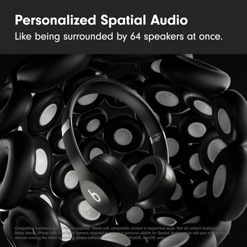 Beats Solo 4 - Wireless Bluetooth On-Ear Headphones, Apple & Android Compatible, Up to 50 Hours of Battery Life - Matte Black - Image 3