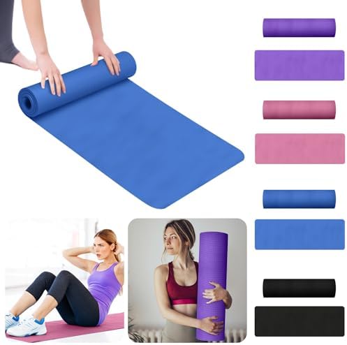 Yoga Mat Thick 1/5" Thick Non Slip Anti-Tear High Density Exercise Mat with Carrying Strap Large Yoga Mat for Floor, Gym, Fitness, Pilates, Stretching, Home Yoga, Workouts - Image 7