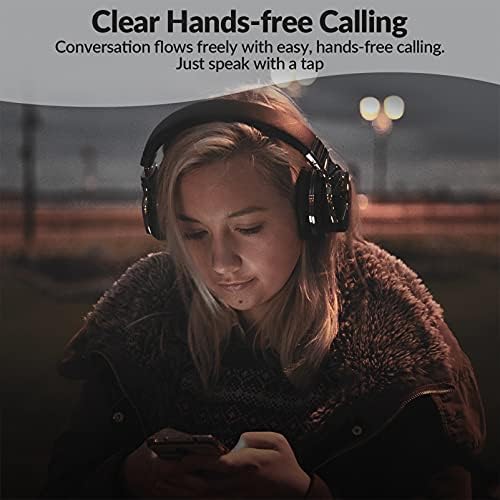 Silensys E7 Active Noise Cancelling Headphones Bluetooth Headphones with Microphone Deep Bass Wireless Headphones Over Ear, Comfortable Protein Earpads, 30 Hours Playtime for Travel/Work, Black - Image 5