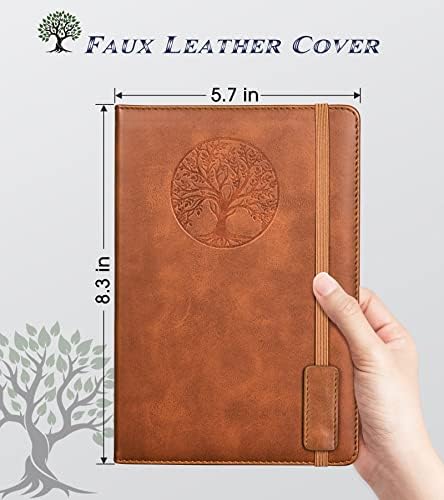 Lined Journal Notebook for Women Men,256 Pages A5 Hardcover Leather Journals for Writing,Travel,Business,Work & School,College Ruled Notebooks for Note Taking,Diary Notepad 5.7"×8.3"(Brown) - Image 2