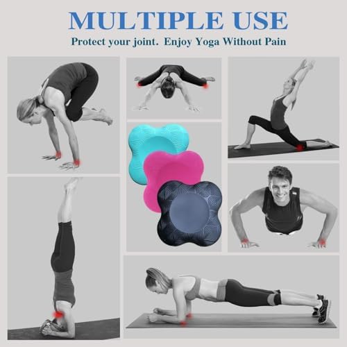 Yoga Knee Guards (Set of 2) - Male and Female Yoga Props and Accessories for Fitness, Travel, Meditation, Kneeling, Balance, Floor, Pilates Pads for Knee and Elbow - Image 5
