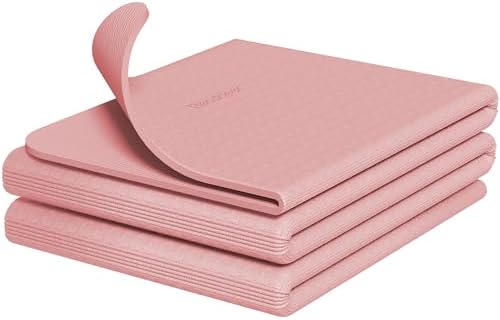 Readaeer Foldable Yoga Mat for Travel Folding Yoga Mat 6mm Thick with Carrying Bag, Non-Slip TPE Exercise Pilates Mat for 72" L x 24" W x 0.24 Inch - Image 7