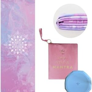 Mantra Yoga Travel PRO 1.5mm - Foldable Fitness & Exercise Mat with Bag | Lightweight, Compact & Eco-Friendly | Non-Slip & Washable | For All Types of Yoga | 72" L x 24" W | 2.6 lbs