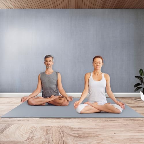 Large Yoga Mat - 6’x4’ Wide Exercise Mat - 8mm Thick Non-Slip Workout Mat - Image 7