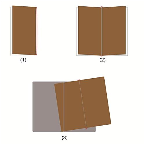 newestor Refillable Leather Journal Travelers Notebook - 8.5 x 4.5 Travel Diary with 5 Inserts + Pen Holder and Binder Clip, Standard Size, Brown - Image 8