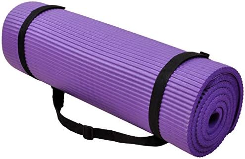All Purpose 1/2-Inch Extra Thick High Density Anti-Tear Exercise Yoga Mat and Knee Pad with Carrying Strap and Optional Yoga Blocks, Multiple - Image 3