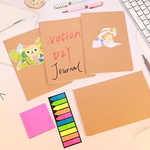 24 Pack Kraft Notebook Journals for Travelers, Students and Office, Writing Diary Subject Notebooks Planner with Thick Paper, 60 Pages, 30 Sheets, 8.3x5.5 inch, A5 Size, Travel Journal Set.(Blank) - Image 4