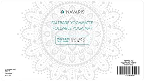 Navaris Foldable Yoga Mat for Travel - 1/8 inch (4mm) Thick Exercise Mat for Yoga, Pilates, Workout, Gym, Fitness - Non-Slip Folding Thin Portable Mat - Image 7