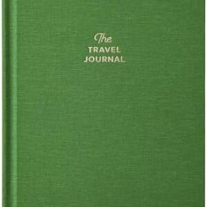 Kunitsa Co. Travel Journal - Guided Notebook for Travelers to Plan & Reflect on Vacations & Trips. Keepsake Travel Gift, Basil Green