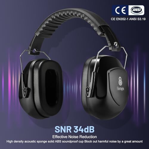 2 Pack 34dB Noise Canceling Headphones For Shooting, Hearing Protection Earmuffs, Ear Protection Headphones, Thickened Headband Ear Muffs For Noise Reduction For Shooting, Construction,Mowing - Image 2