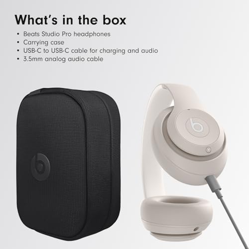 Beats Studio Pro - Wireless Bluetooth Noise Cancelling Headphones - Personalized Spatial Audio, USB-C Lossless Audio, Apple & Android Compatibility, Up to 40 Hours Battery Life - Sandstone - Image 7
