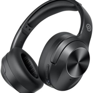Upgrade Pro‑level Hybrid Active Noise Cancelling Headphones with HD Sound, Wireless Bluetooth Headphones Over The Ear Unequaled Comfort, Vivid Deep Bass, for Home Office Travel Birthday Gift, Black