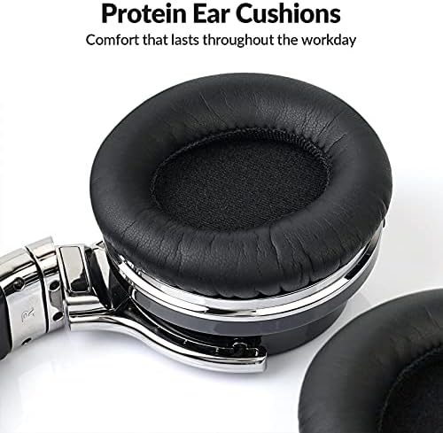 Silensys E7 Active Noise Cancelling Headphones Bluetooth Headphones with Microphone Deep Bass Wireless Headphones Over Ear, Comfortable Protein Earpads, 30 Hours Playtime for Travel/Work, Black - Image 4