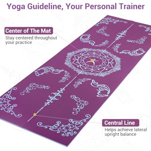 Avoalre Foldable Travel Yoga Mat Print | 5mm &6mm Thick Large Pilates Mat | Non-Slip High Density Floor Exercise Mat for Home Workout | Eco-Friendly Folding Fitness Mat for Women Men with Carrying Bag - Image 8