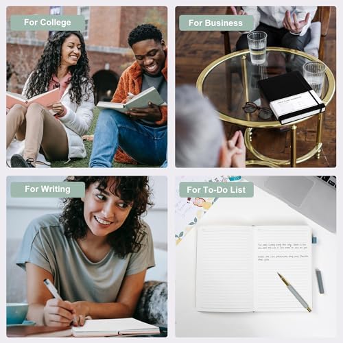 CAGIE Lined Journal Notebook for Women Men 320 Pages 100 Gsm Paper Thick Journaling Notebooks A5 Leather Journals for Writing Hardcover Journal Supplies for Work Note Taking Diary, 5.7x8.3 In, Green - Image 6