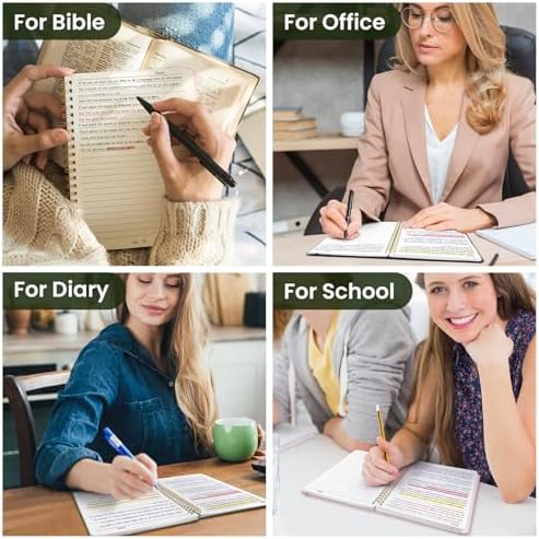 Lined Spiral Journal Notebook for Women & Men, 140 Pages, College Ruled Hardcover Notebook for Work & Note Taking, Journals for Writing, A5(6"x8") - Green - Image 7