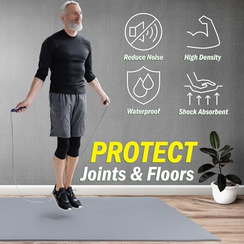 Large Yoga Mat - 6’x4’ Wide Exercise Mat - 8mm Thick Non-Slip Workout Mat - Image 4