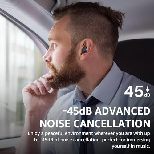 TOZO Hybrid Active Noise Cancelling Wireless Earbuds, 6 Mics ENC Clear Call, IPX8 Waterproof, in Ear Bluetooth 5.3 Headphones Stereo Bass Ear Buds 59H Playtime with LED Display 32 EQs via APP - Image 3
