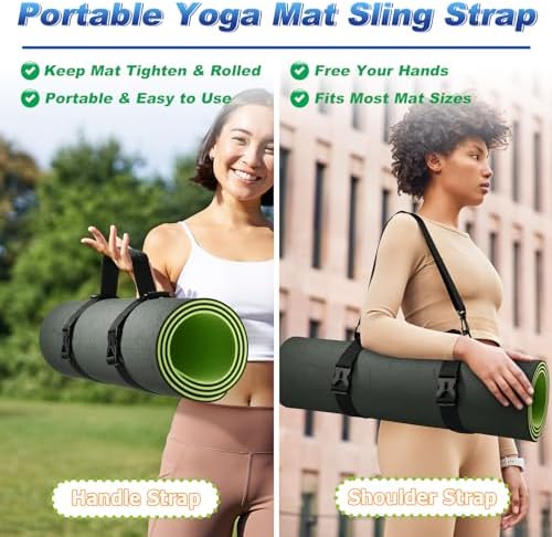 Cosmos Portable Yoga Mat Strap Mat Sling Picnic Blanket Strap with Adjustable Shoulder Strap & Handle for Festivals Picnics Camping Motorcycle Bedroll Pilates - Image 6