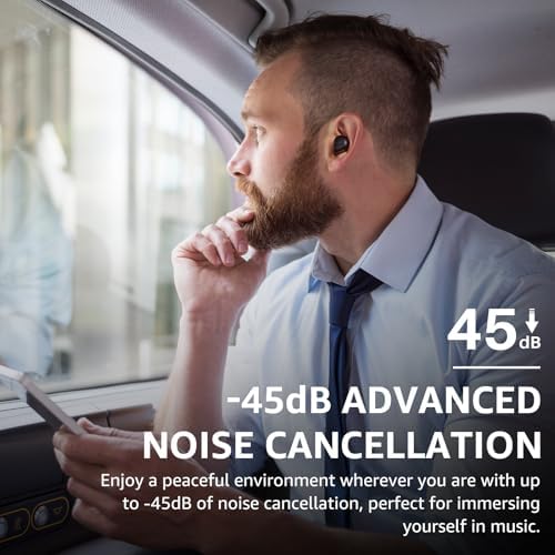 TOZO Hybrid Active Noise Cancelling Wireless Earbuds, 6 Mics ENC Clear Call, IPX8 Waterproof, in Ear Bluetooth 5.3 Headphones Stereo Bass Ear Buds 59H Playtime with LED Display 32 EQs via APP - Image 6
